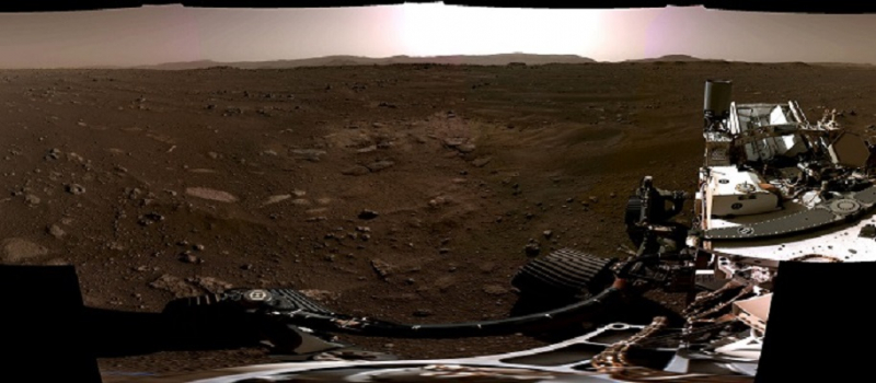 NASA показало видео посадки ровера Perseverance на Марс с его борта