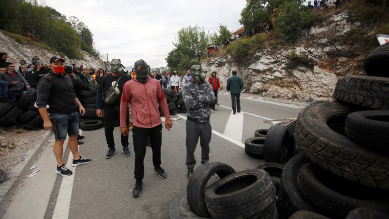Полиция применила газ против сторонников «черногорской церкви»